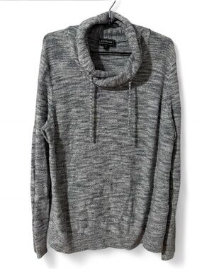 Express Gray Cowl Neck Lightweight Sweater Relaxed Fit Size Large